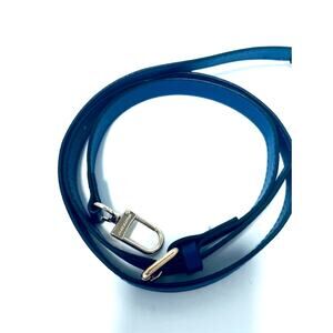 Louis Vuitton Blue Pebble Leather Cross Body Purse Strap Gold Hardware
